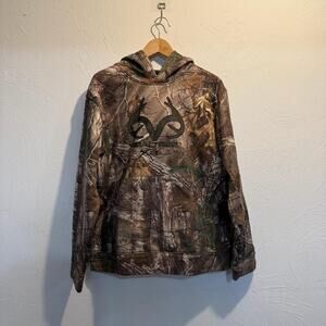 vintage 2000s baggy boxy realtree camo hoodie